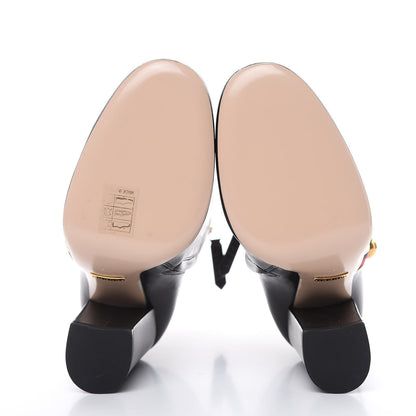 Gucci Malaga Kid Web Carly Mid Calf Boots 37 Black 5 of 10