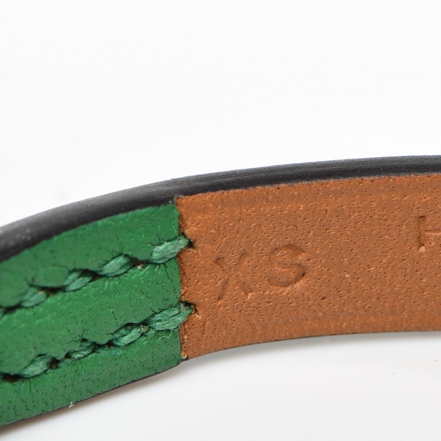 Hermes Veau Swift Micro Rivale Bracelet XS Bambou 5 of 6