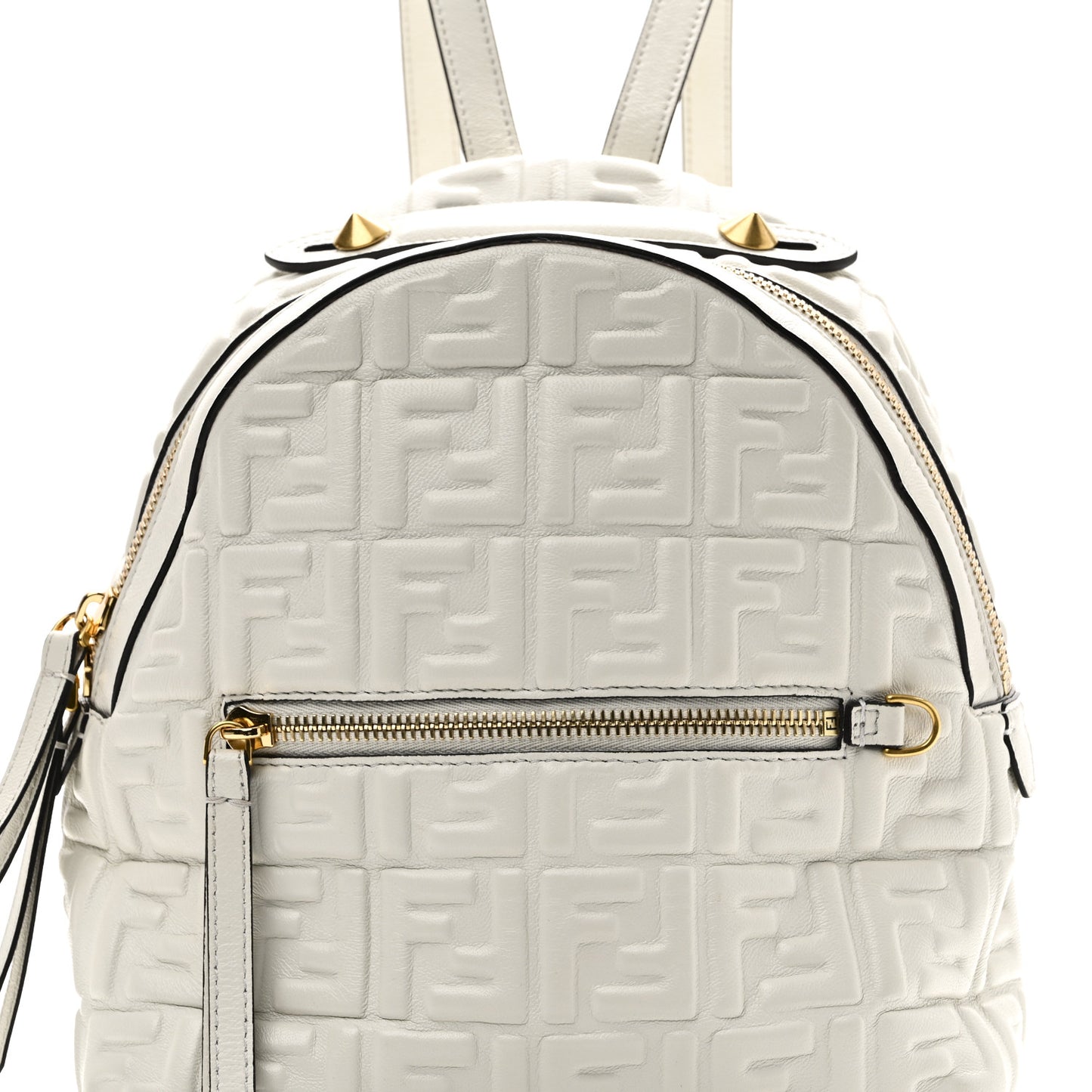 Nappa FF 1974 Embossed Mini Backpack White