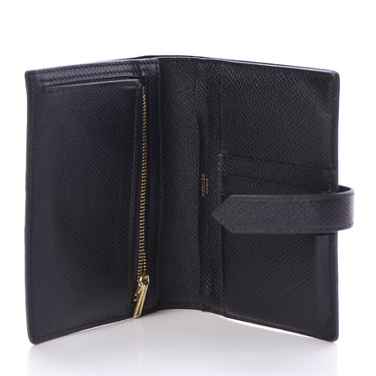 Hermes Epsom Bearn Compact Wallet Black 5 of 7