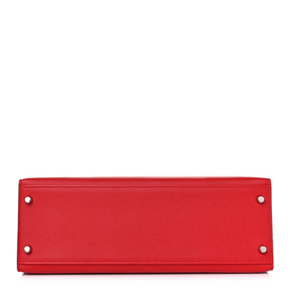 Hermes Epsom Kelly Sellier 32 Rouge Casaque 6 of 45
