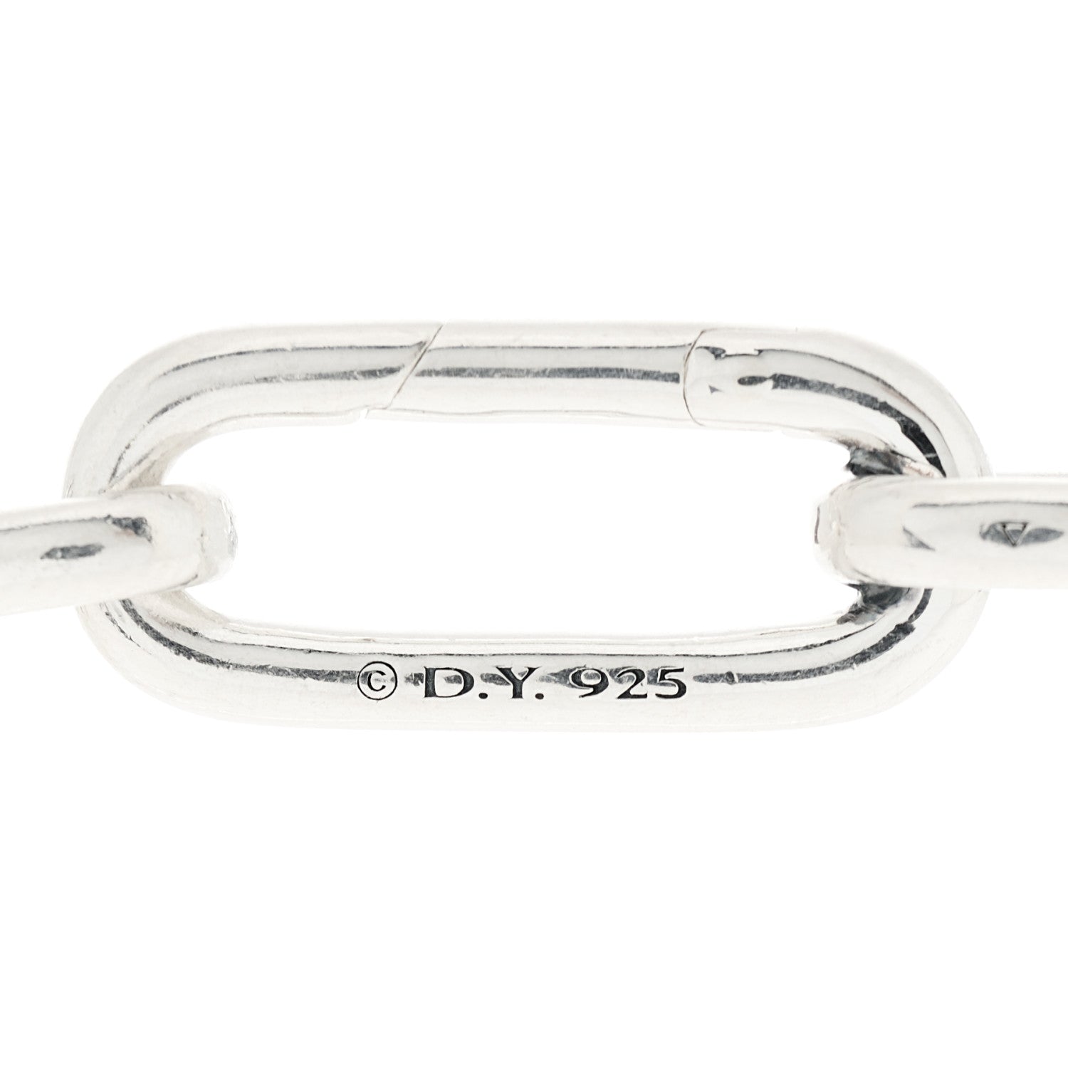 David Yurman Sterling Silver Diamond Lexington Chain Necklace 4 of 5