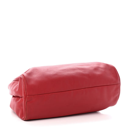 Prada Soft Calf Chain Tote Rosso 4 of 9