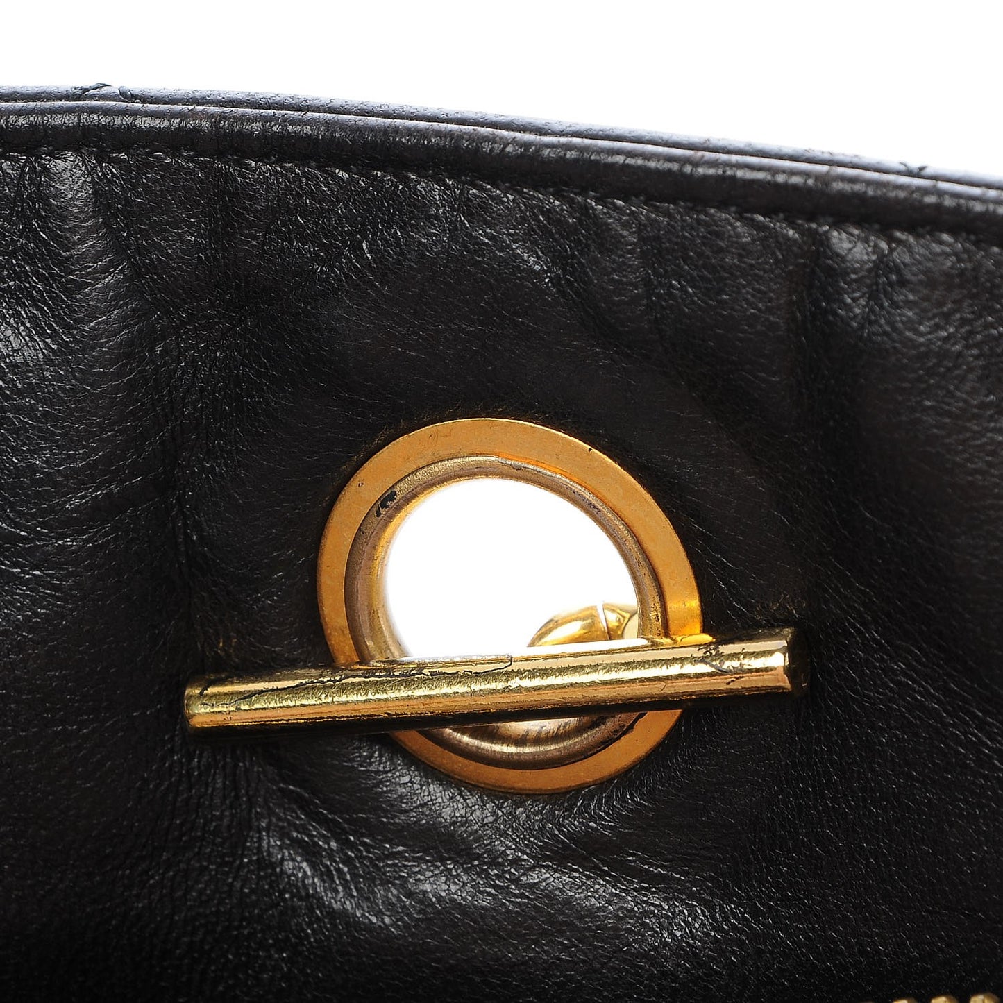 Lambskin Quilted Shoulder Bag Black