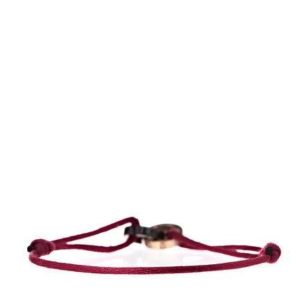 Cartier 18K Pink Gold Ceramic 4 Diamond LOVE Cord Bracelet Magenta 2 of 6