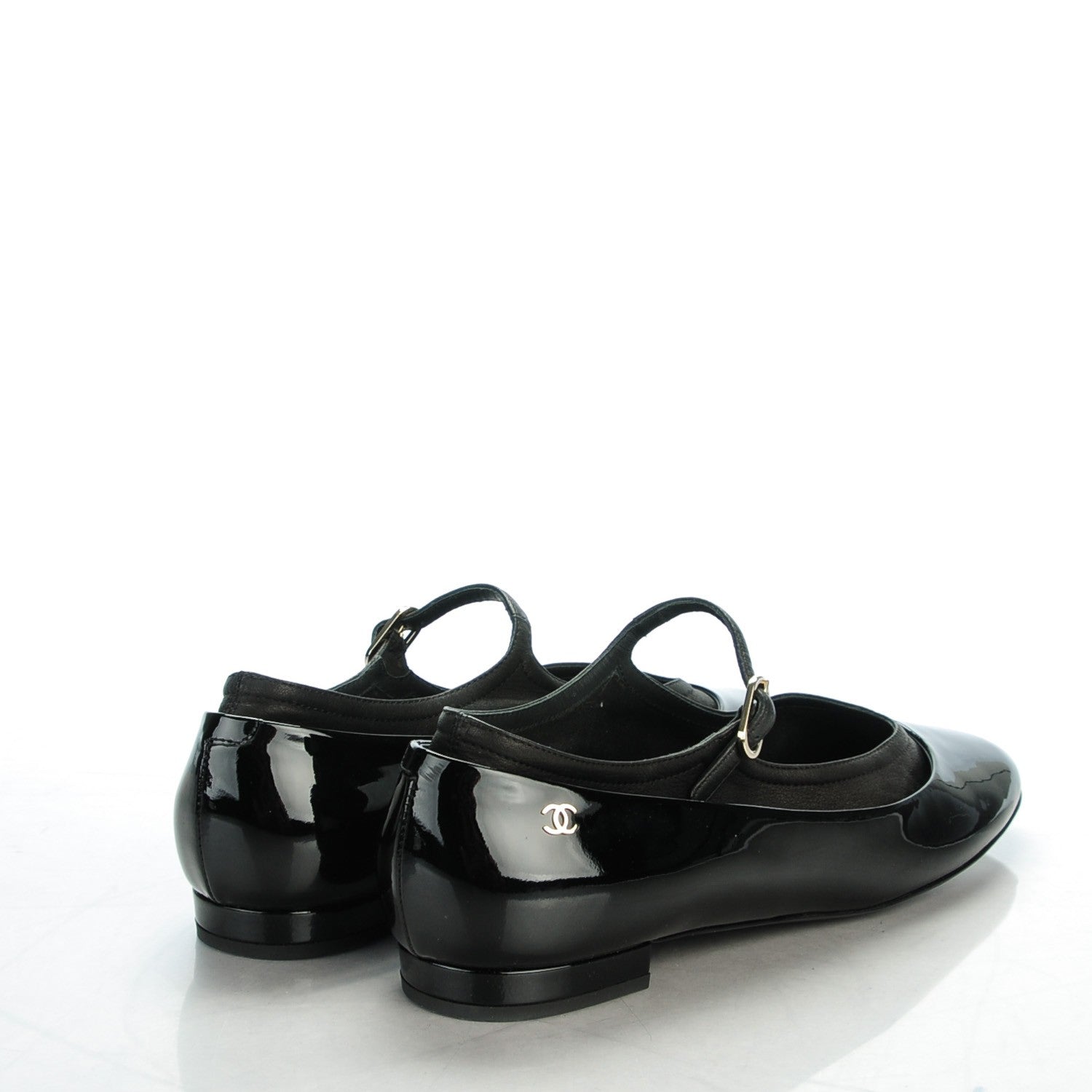 Chanel Patent Calfskin Mary Jane Ballerina Flats 40 Black 4 of 9