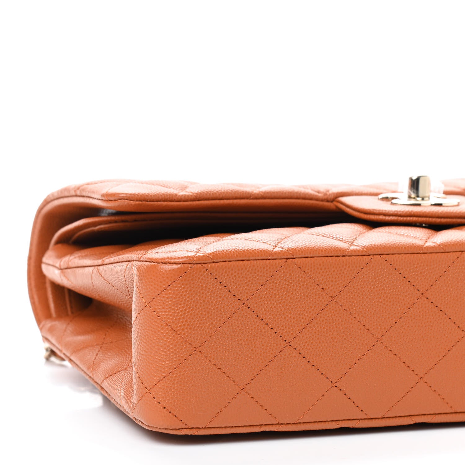 Chanel Caviar Quilted Medium Double Flap Light Brown 6 of 9