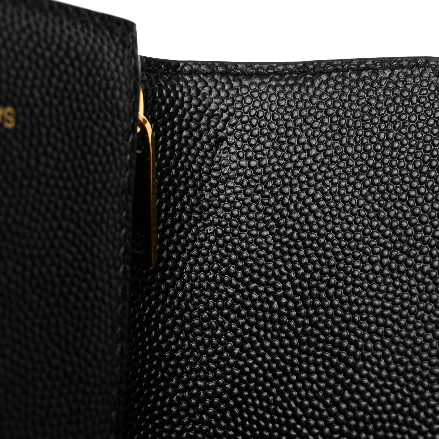 Saint Laurent SAINT LAURENT Grain De Poudre Matelasse Chevron Monogram Compact Tri Fold Wallet Black 8 of 9