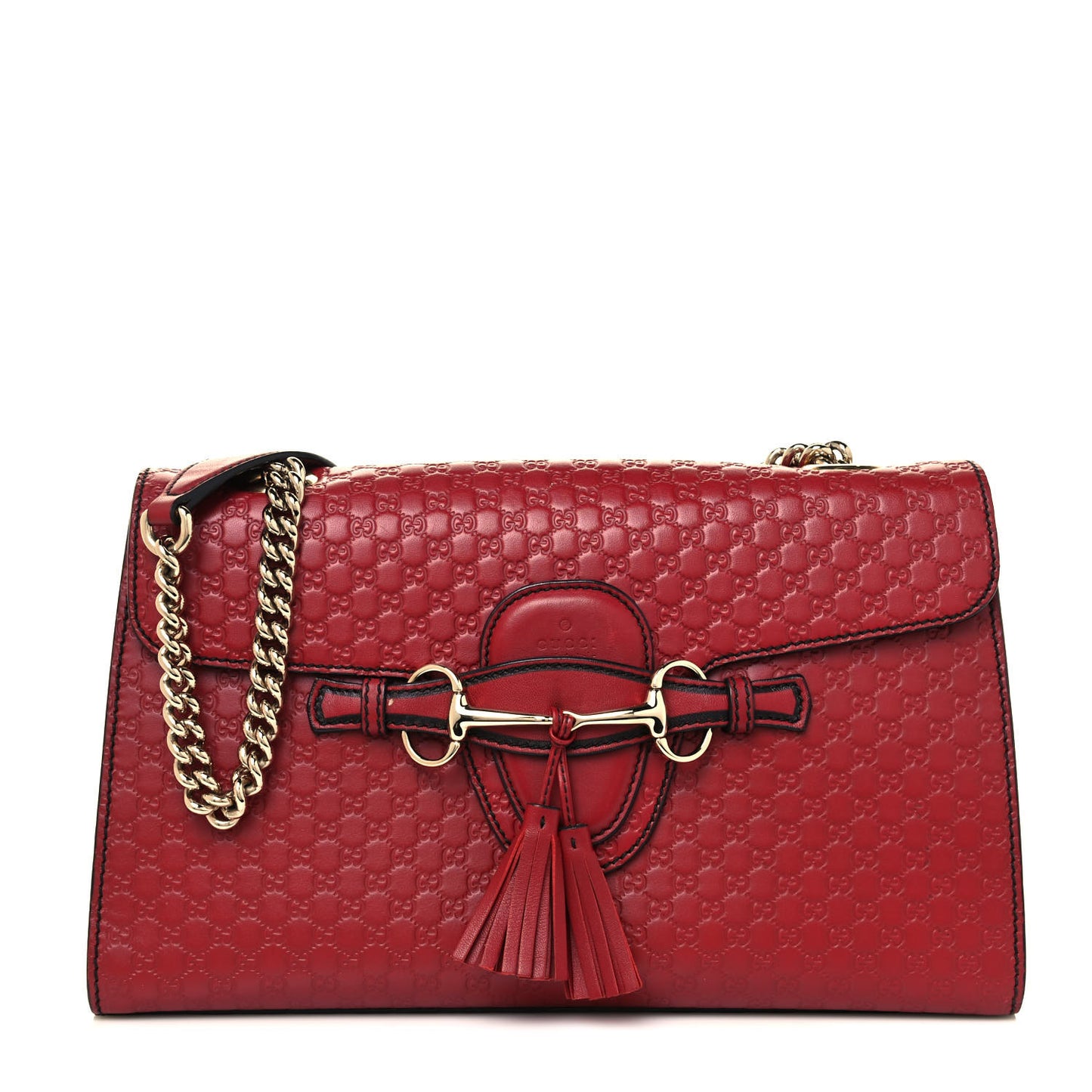 Microguccissima Medium Emily Chain Shoulder Bag Red