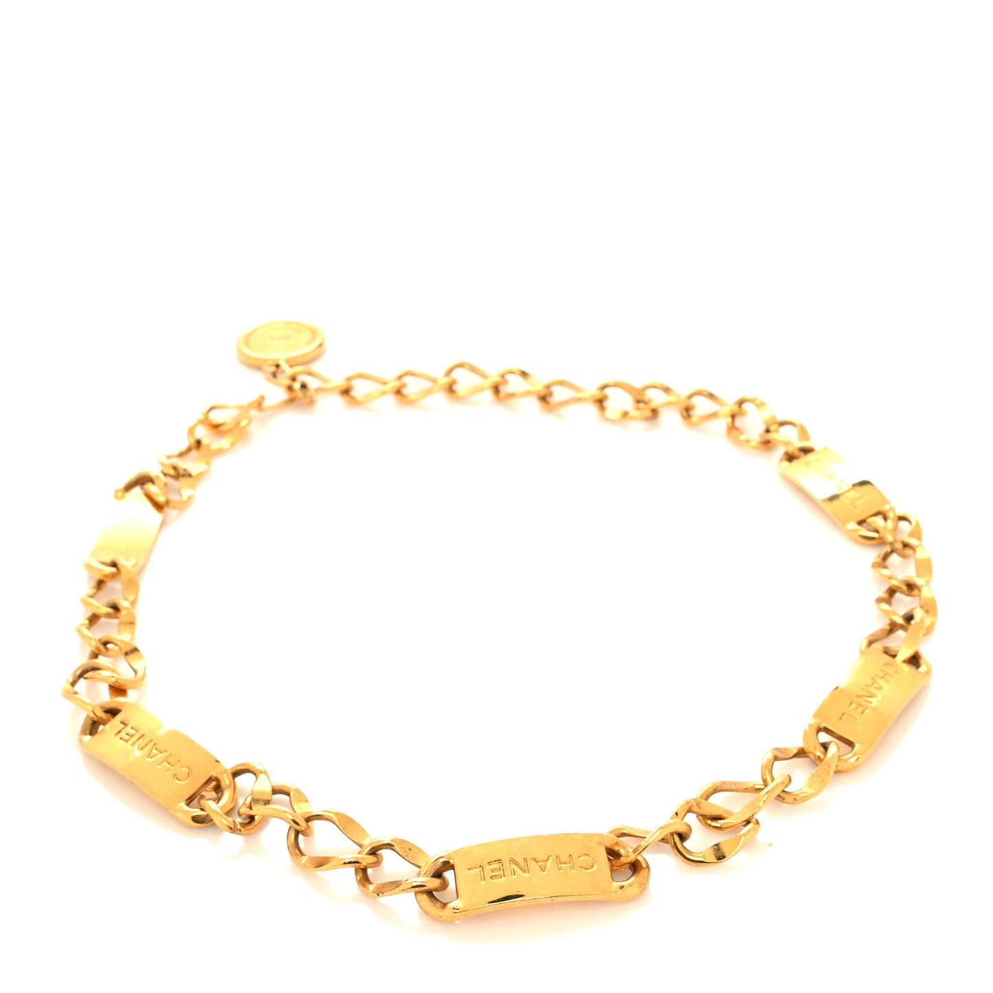 Chain CC Medallion Belt Gold