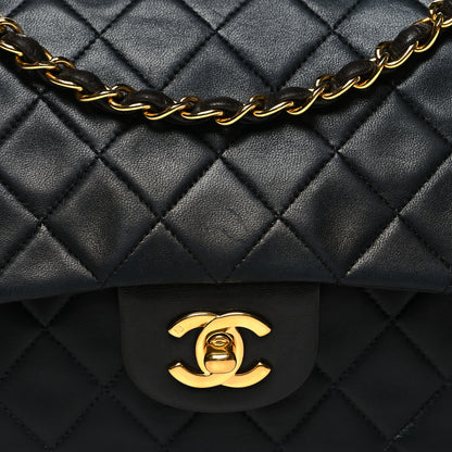 Chanel Lambskin Quilted Medium Double Flap Black 10 of 14