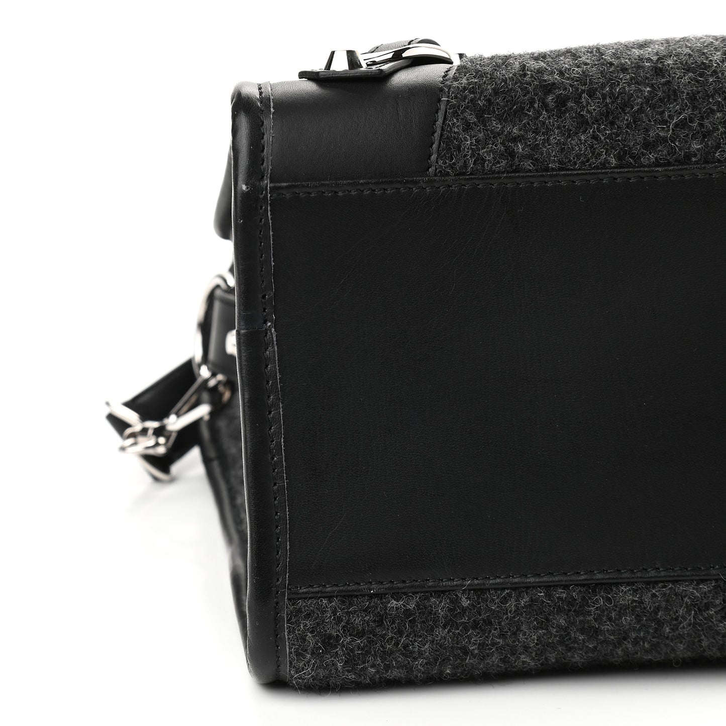 Alpaca Calfskin Classic Silver Hardware City Black