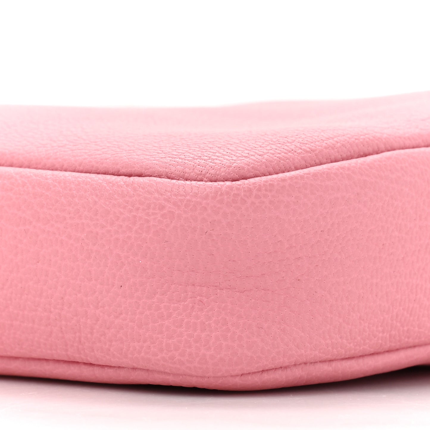Calfskin Camellia Small Clutch With Chain Pink