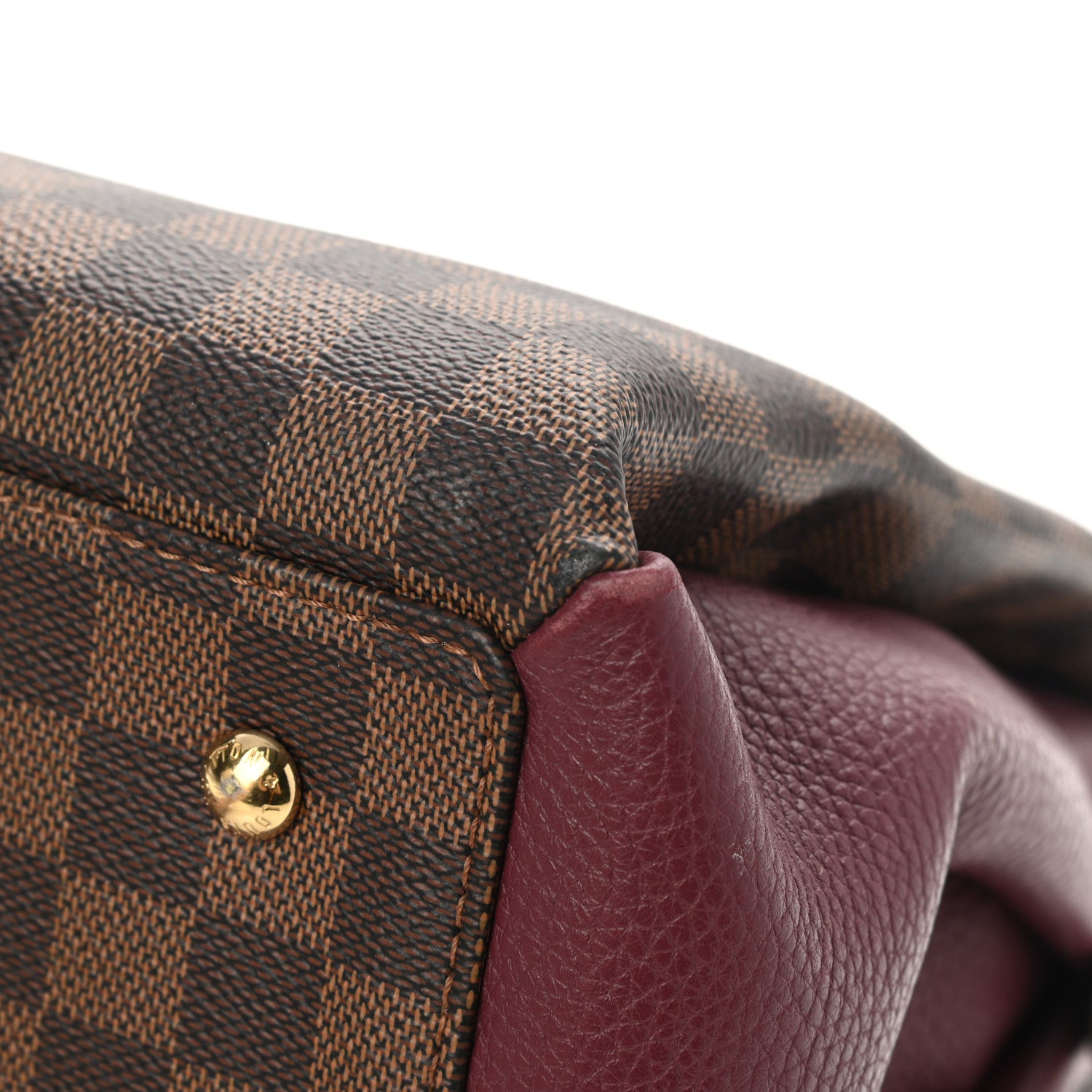 Louis Vuitton Cuir Taurillon Damier Ebene Normandy Bordeaux 9 of 15