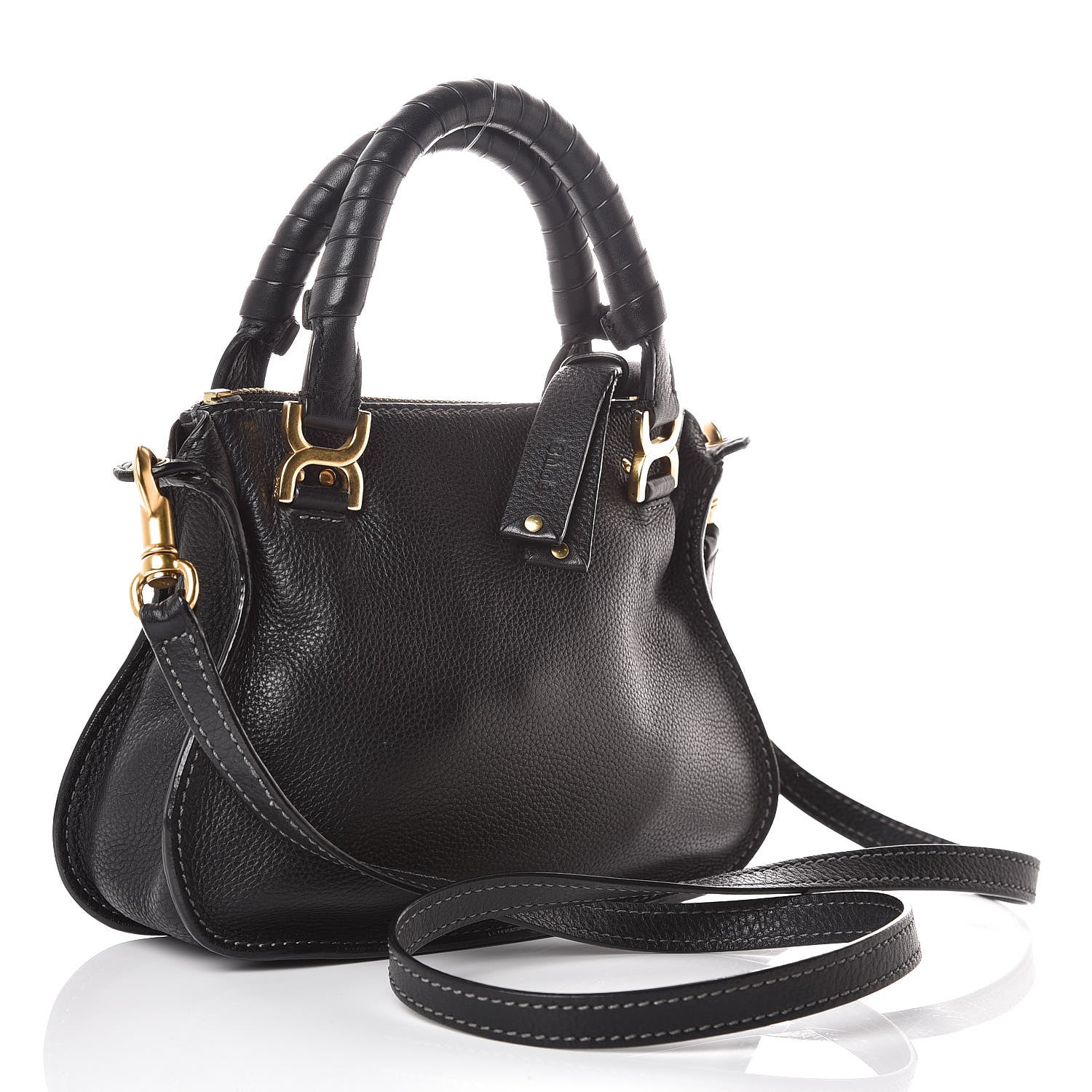 Chloe Calfskin Baby Marcie Satchel Black 3 of 10