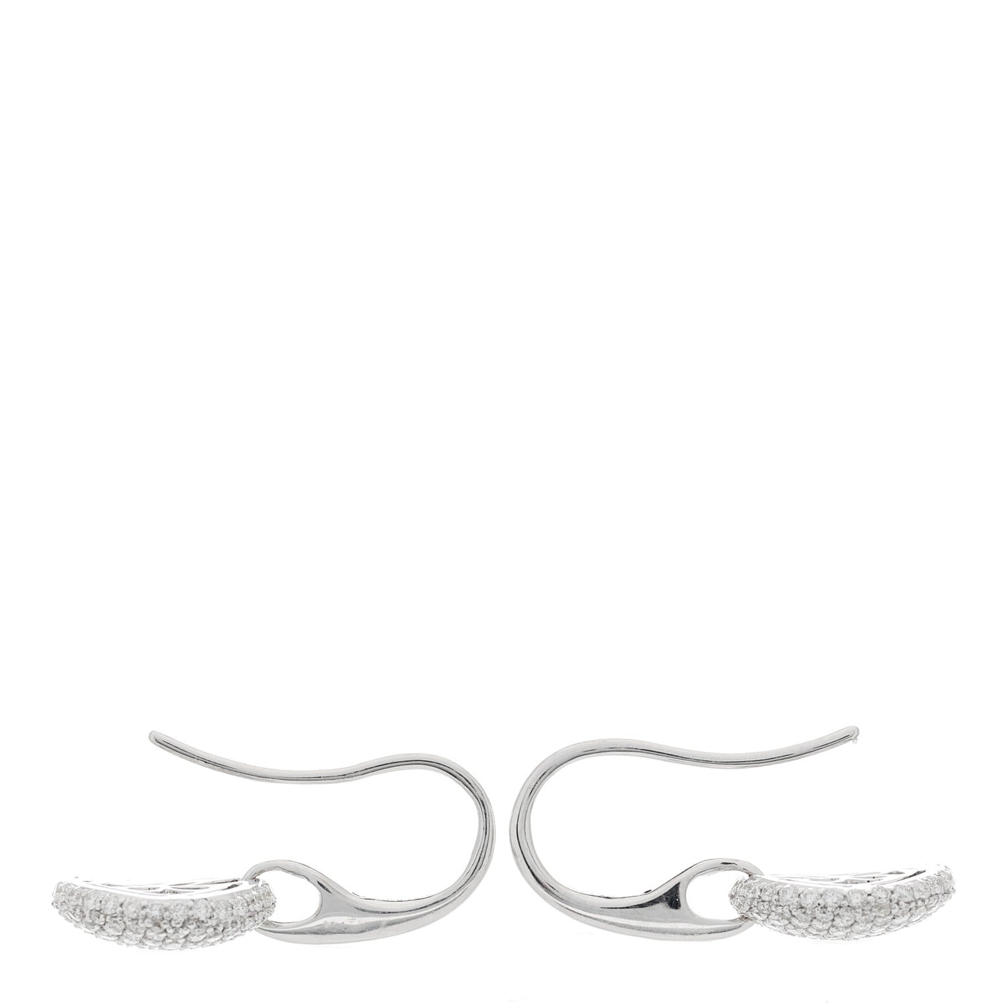 18K White Gold Diamond Fantasia Drop Earrings