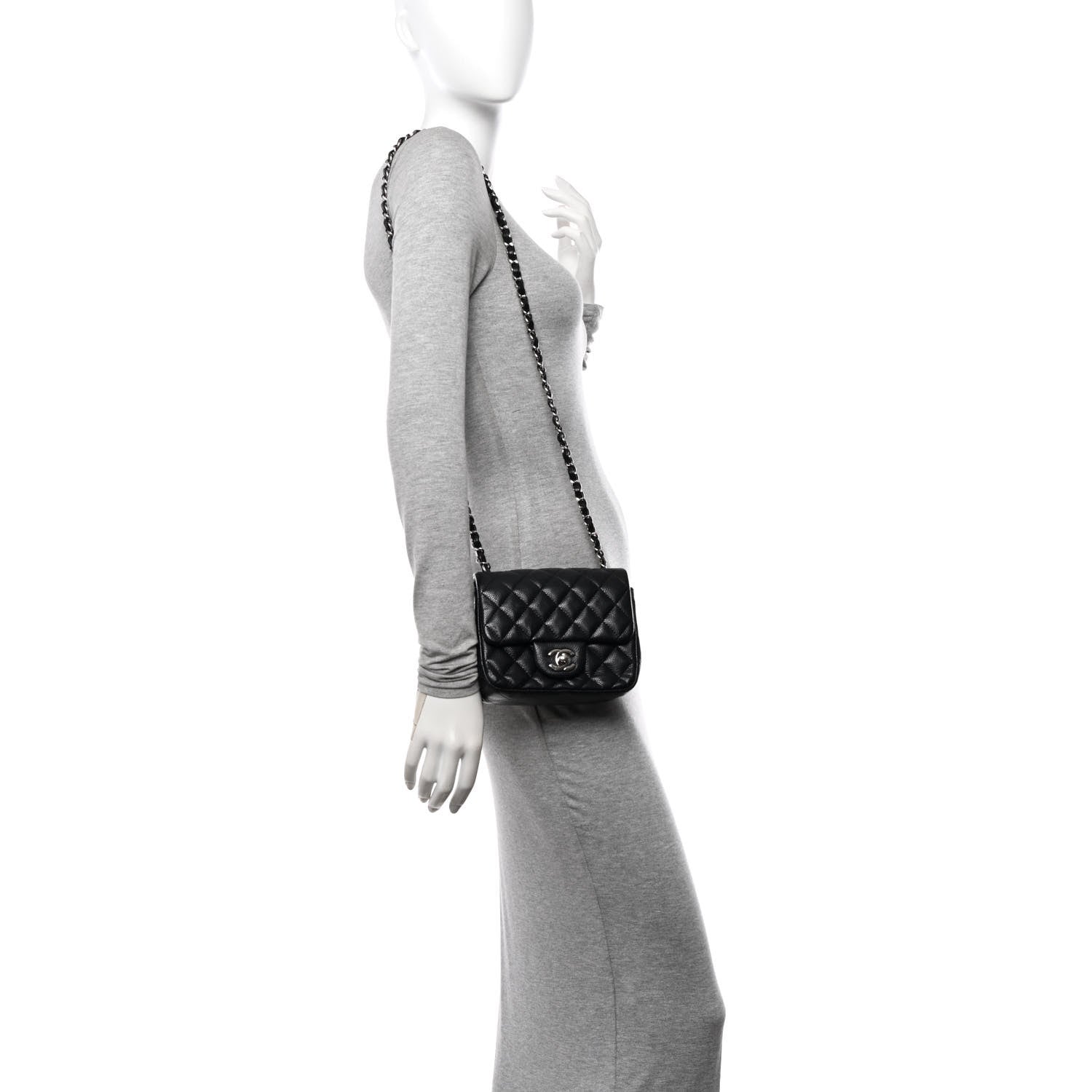 Chanel Caviar Quilted Mini Square Flap Black 2 of 12