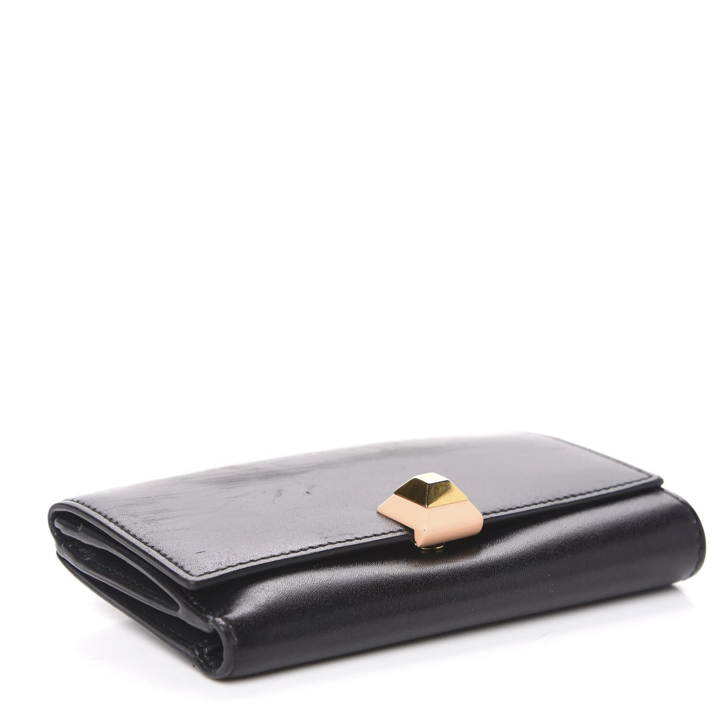 Vitello Studded French Wallet Black