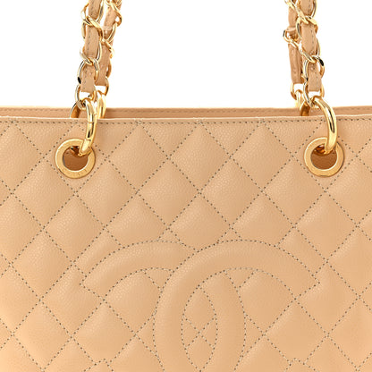 Chanel Caviar Quilted Grand Shopping Tote GST Beige Clair 8 of 10