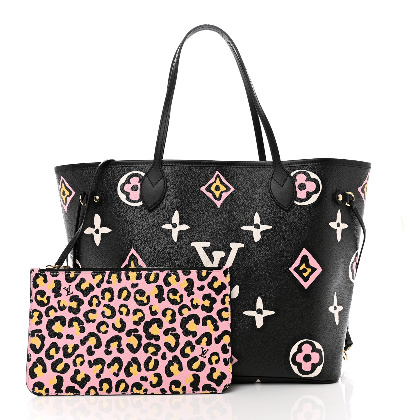 Monogram Giant Wild at Heart Neverfull MM Black