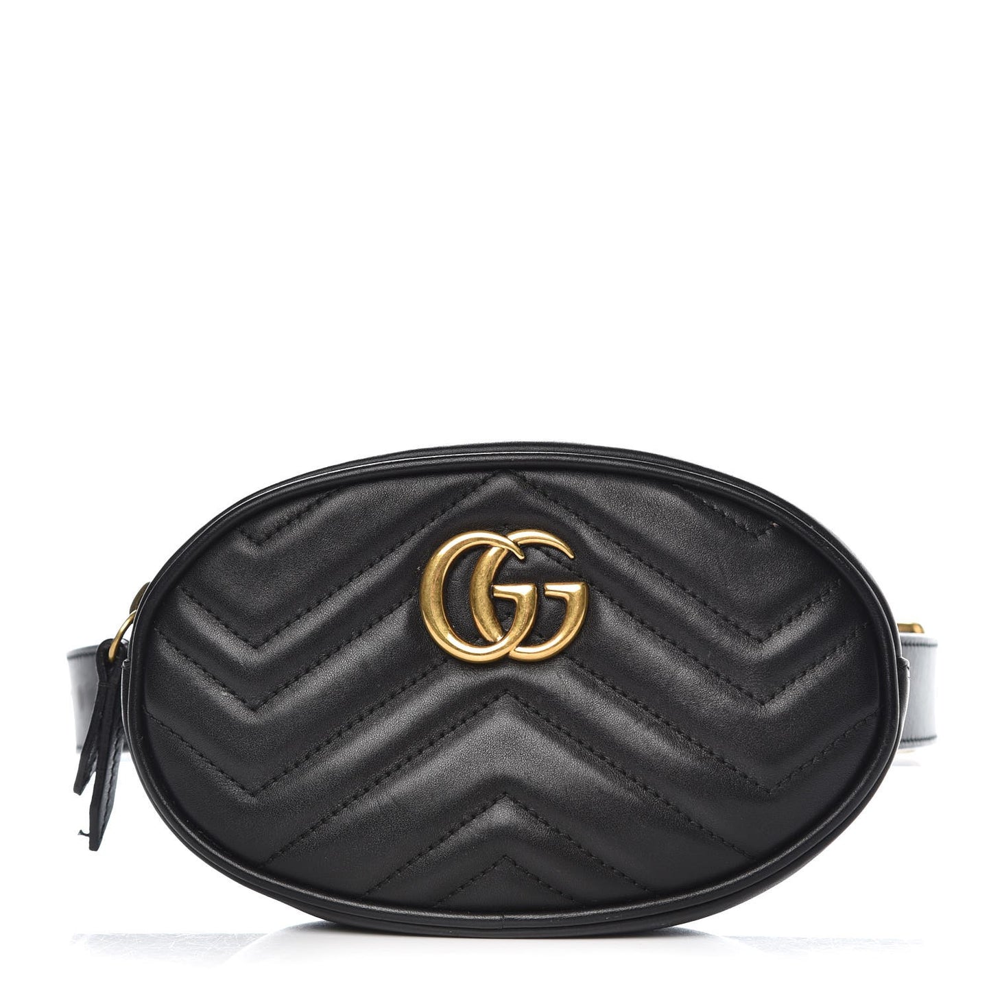 Calfskin Matelasse GG Marmont Belt Bag 85 34 Black