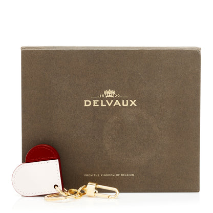 Delvaux Box Calfskin Heart Bag Charm Light Pink Red 5 of 5