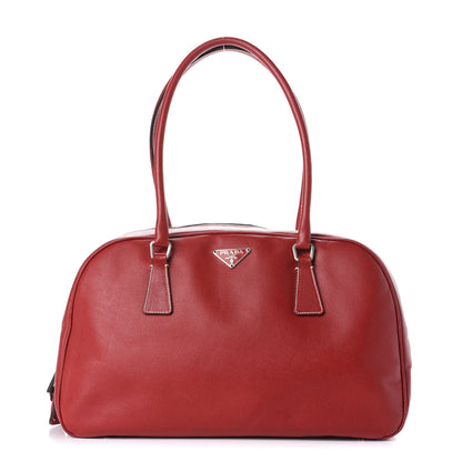 Prada Saffiano Lux Bowling Bag Fuoco 1 of 10