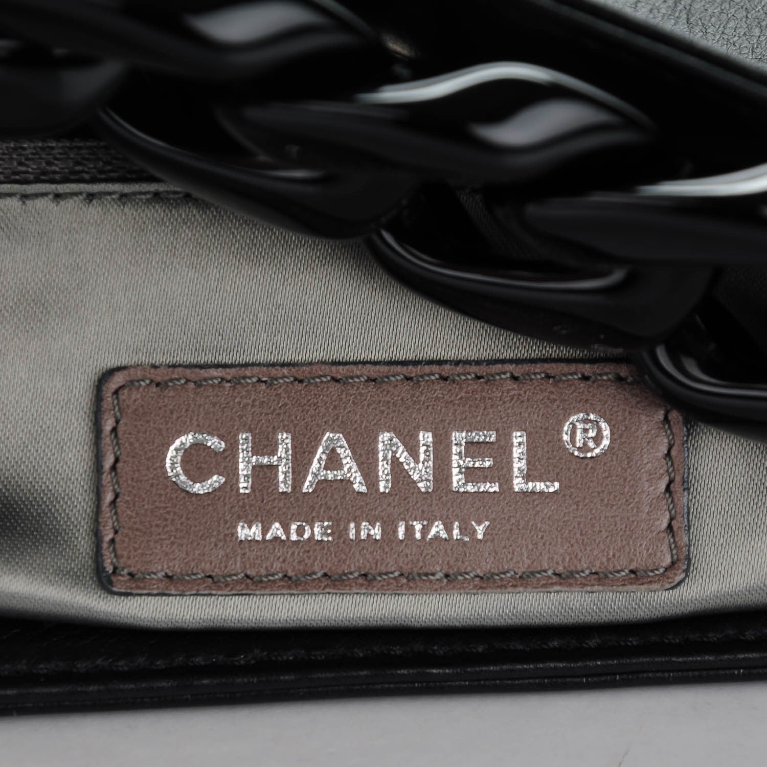 Chanel Calfskin Modern Chain Rhodoid Hobo Black 6 of 7
