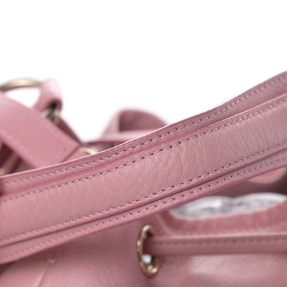 MCM Calfskin Ottomar Drawstring Shoulder Bag Pink 17 of 18
