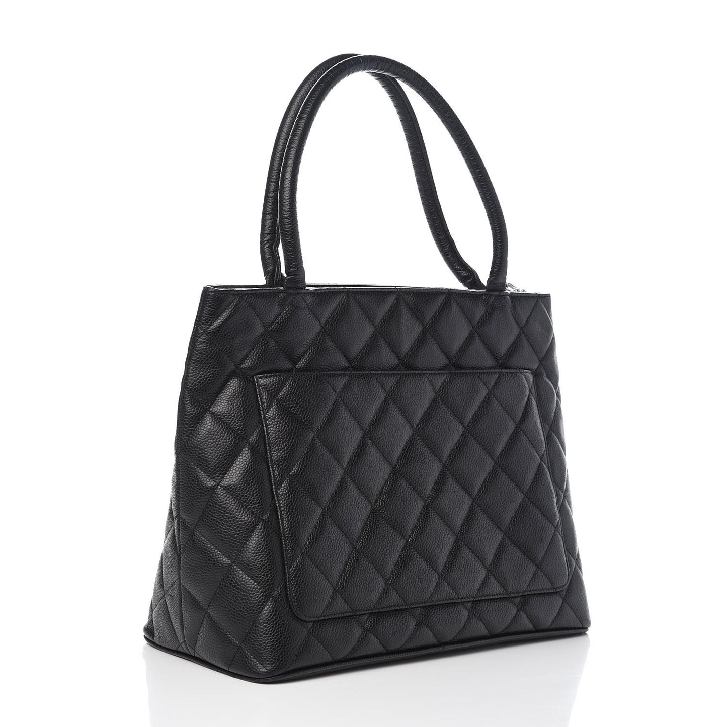 Caviar Quilted Medallion Tote Black