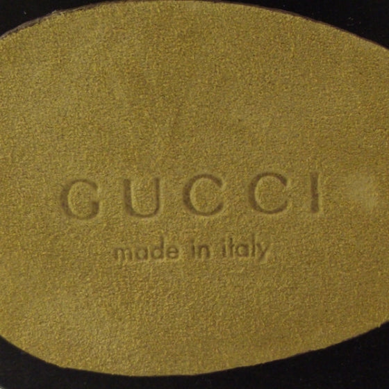 Gucci Suede Wooden Horsebit Heels 7 Yellow 8 of 8