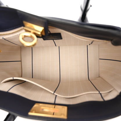 Louis Vuitton Canvas Calfskin Monogram On My Side PM Navy Blue 5 of 9