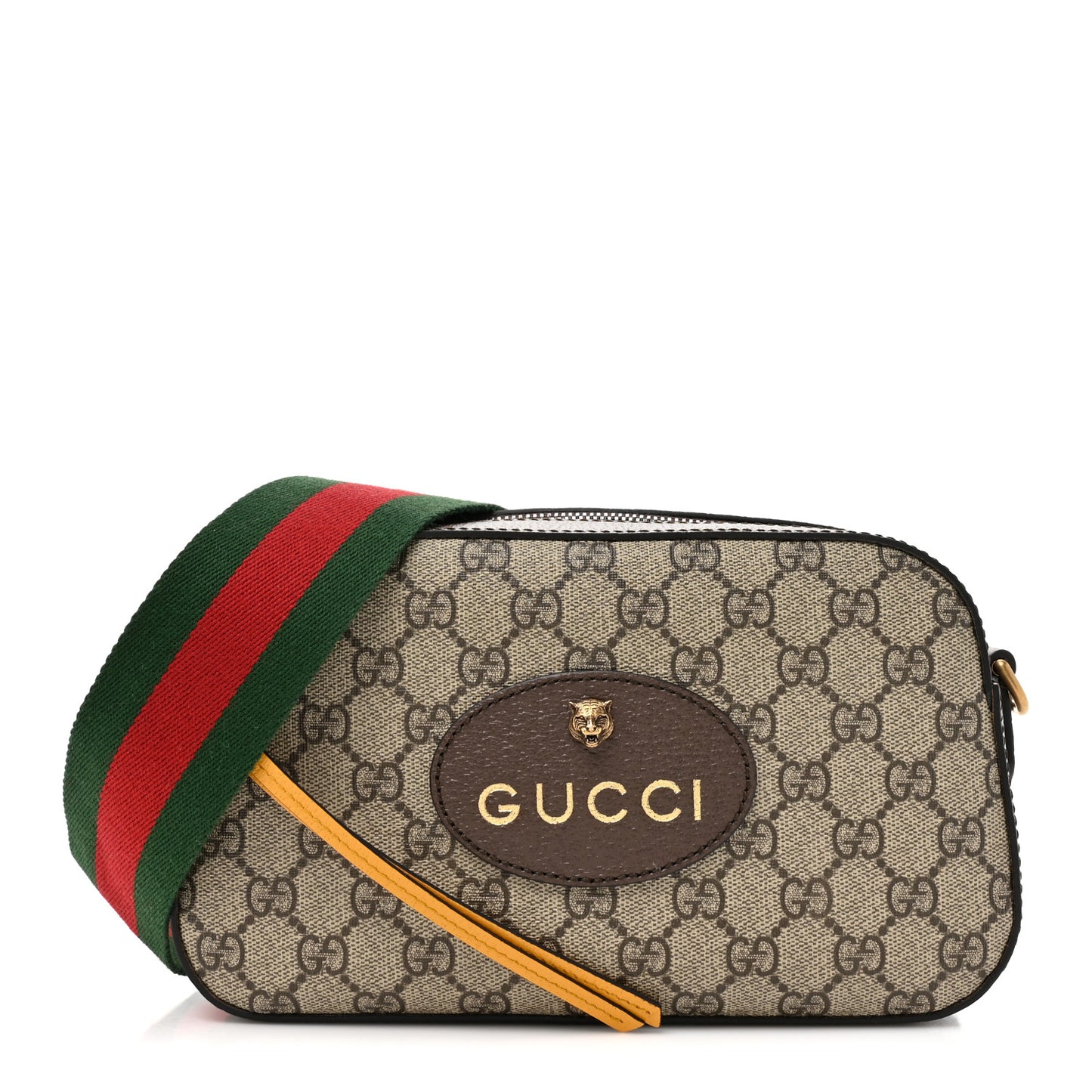 GG Supreme Monogram Web Neo Vintage Shoulder Bag Beige New Acero Crop