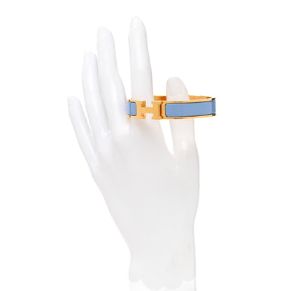 Hermes Enamel Narrow Clic Clac H Bracelet PM Chardon 2 of 5