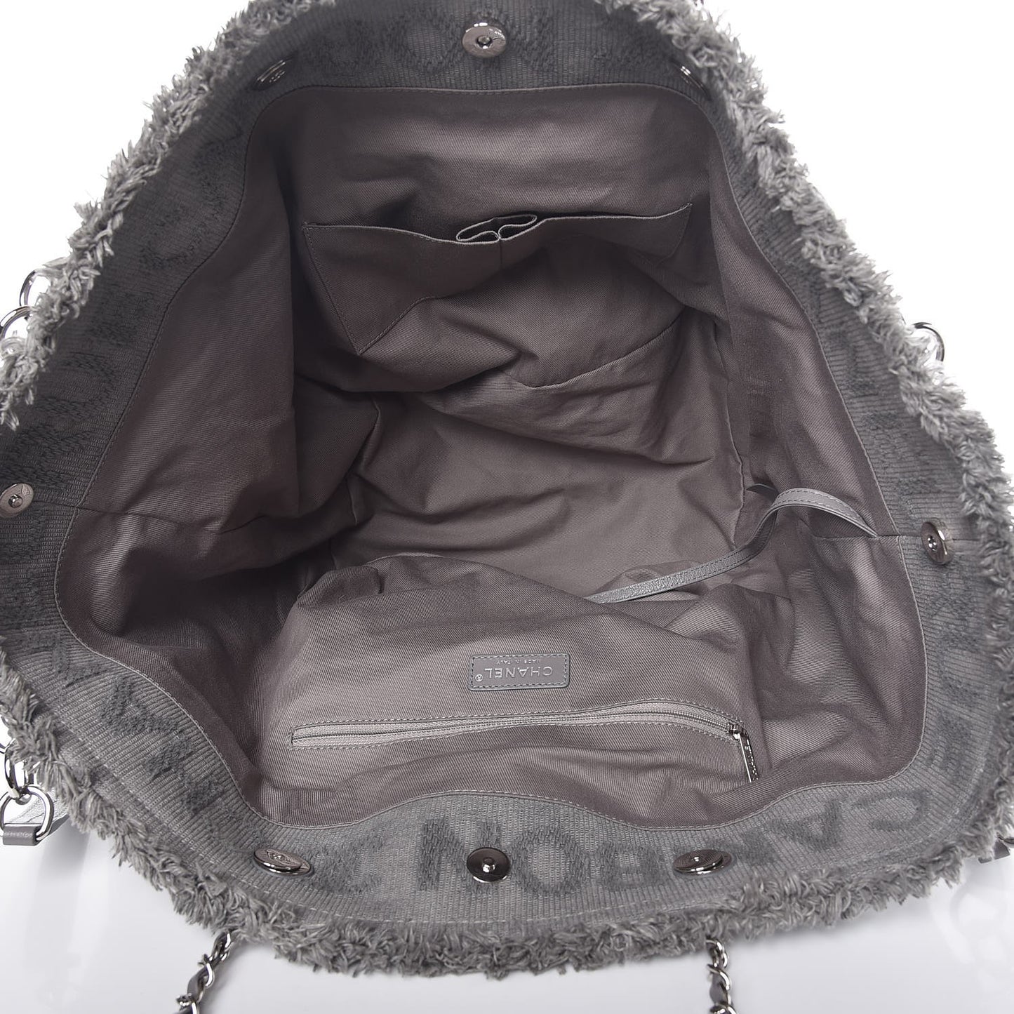 Canvas Large Double Face Shopping Tote Grey