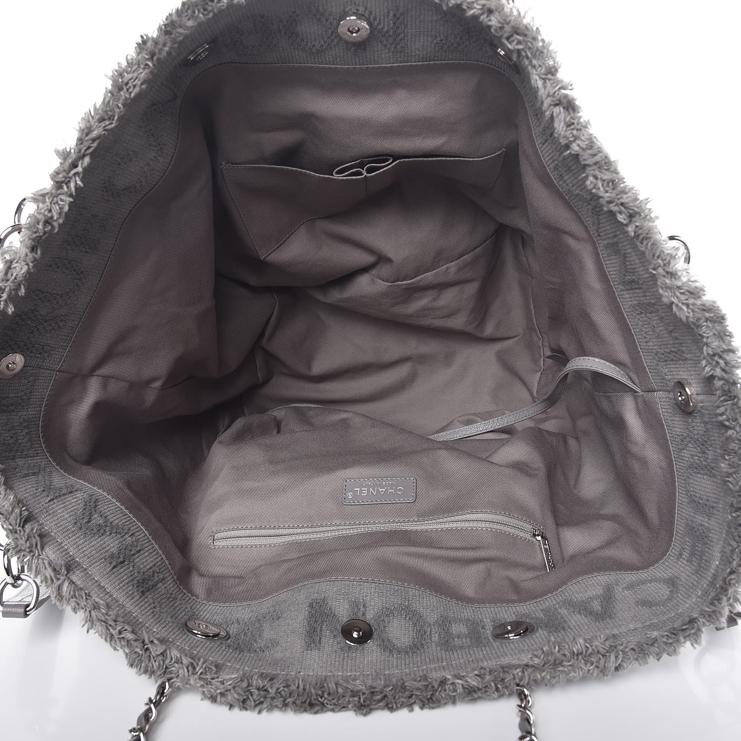 Chanel Canvas Large Double Face Shopping Tote Grey 5 of 7