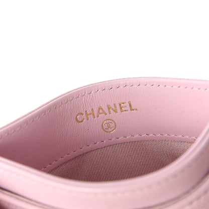 Chanel Lambskin Quilted Chanel 19 Card Holder Light Pink 8 of 13