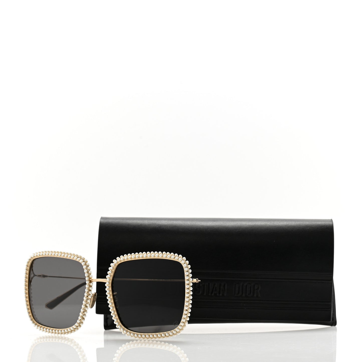 Metal Pearl MissDior S2U Sunglasses Gold Smoke