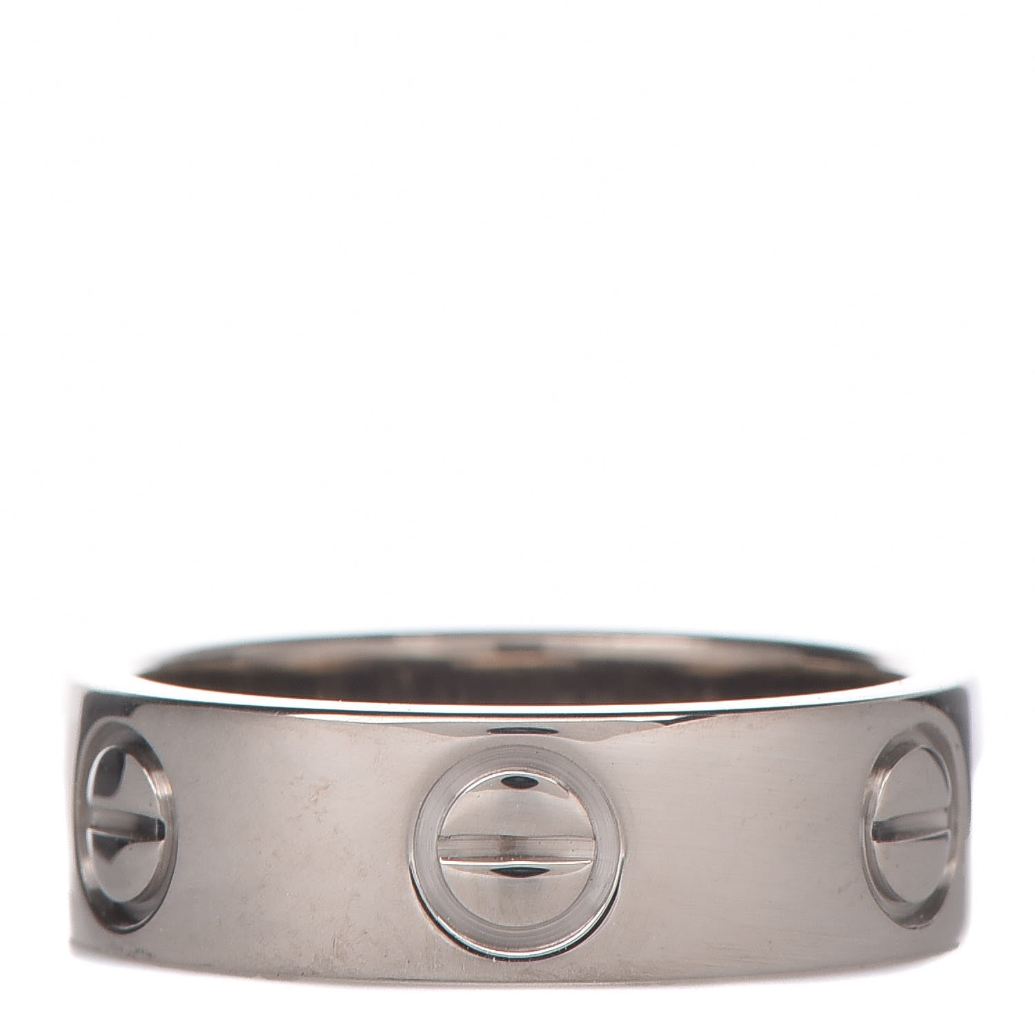 Cartier 18K White Gold 5.5mm LOVE Ring 49 4.75 3 of 6