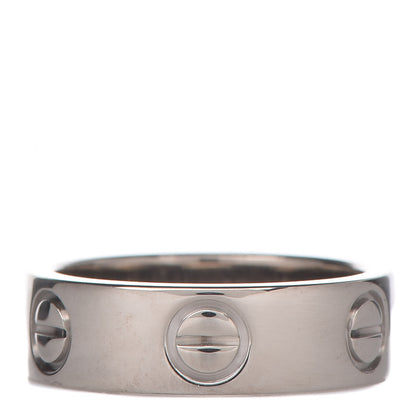 Cartier 18K White Gold 5.5mm LOVE Ring 49 4.75 3 of 6