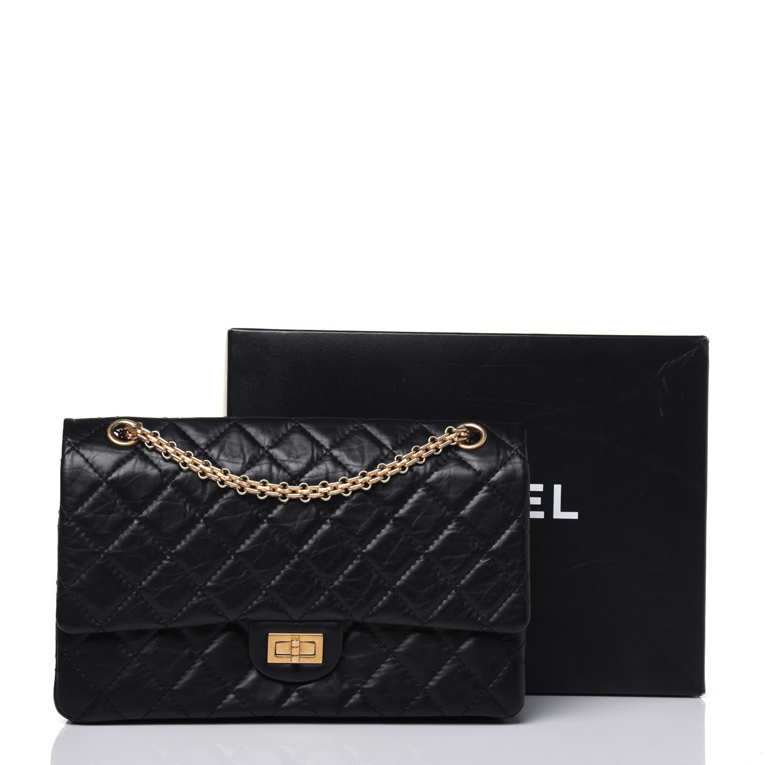 Chanel Aged Calfskin Quilted 2.55 Reissue 226 Flap Black 19 of 22