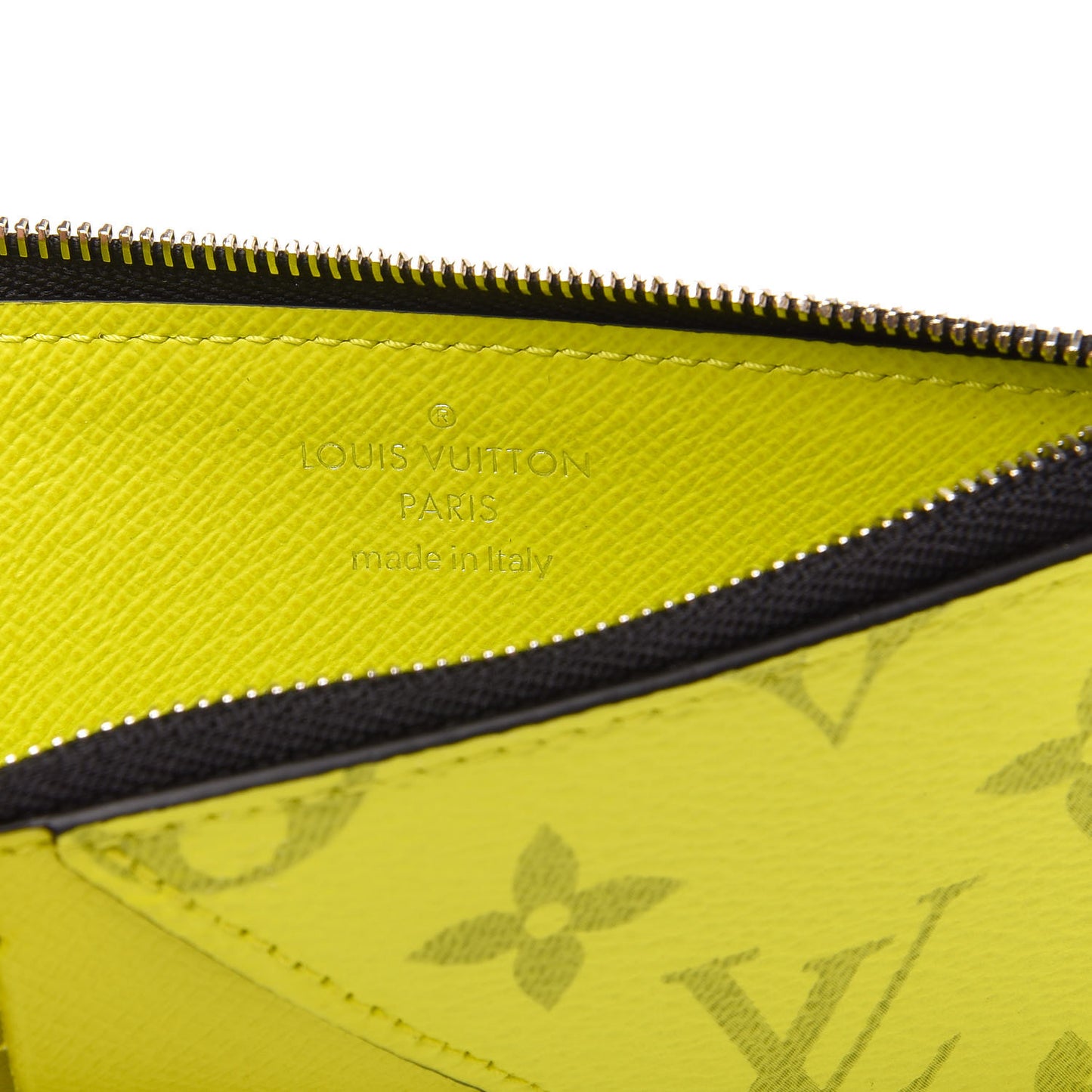 Monogram Taiga Coin Card Holder Yellow
