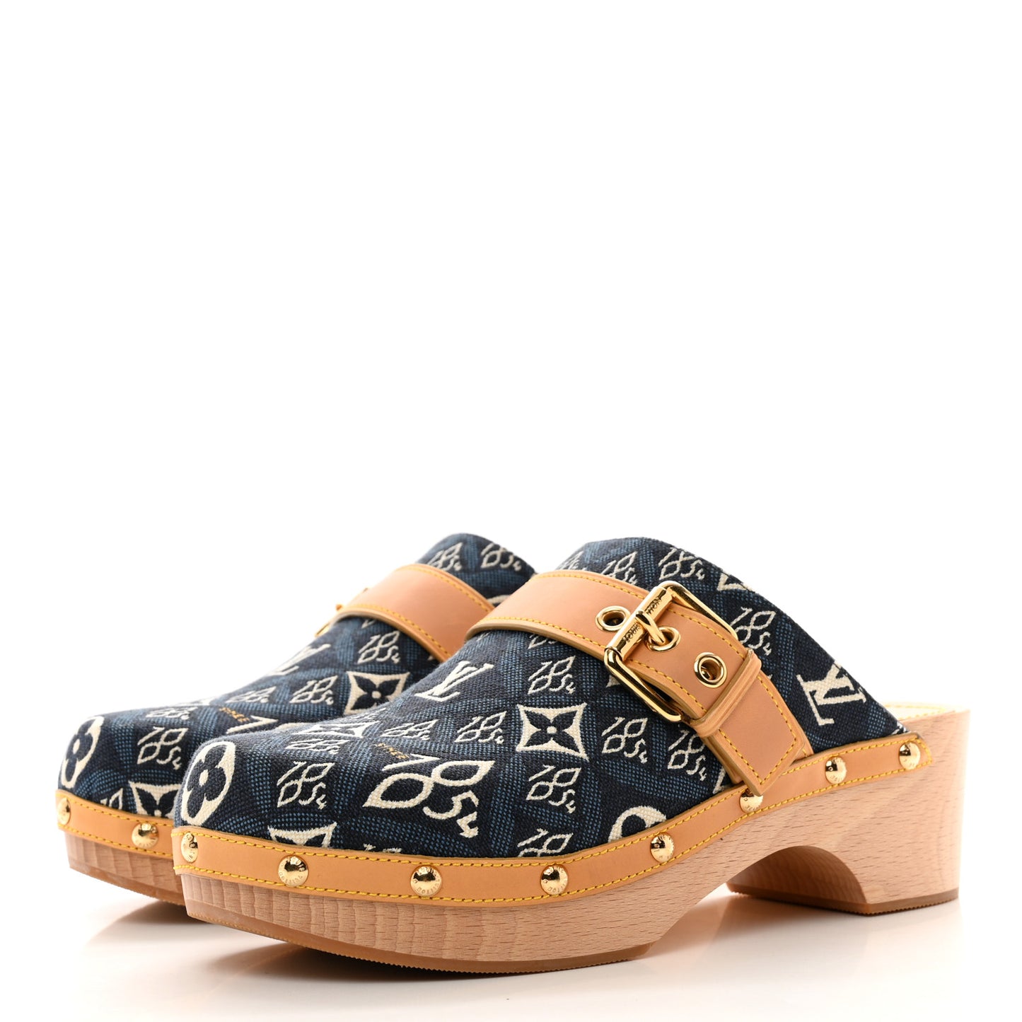 Jacquard Since 1854 Cottage Clog Mules 37 Blue