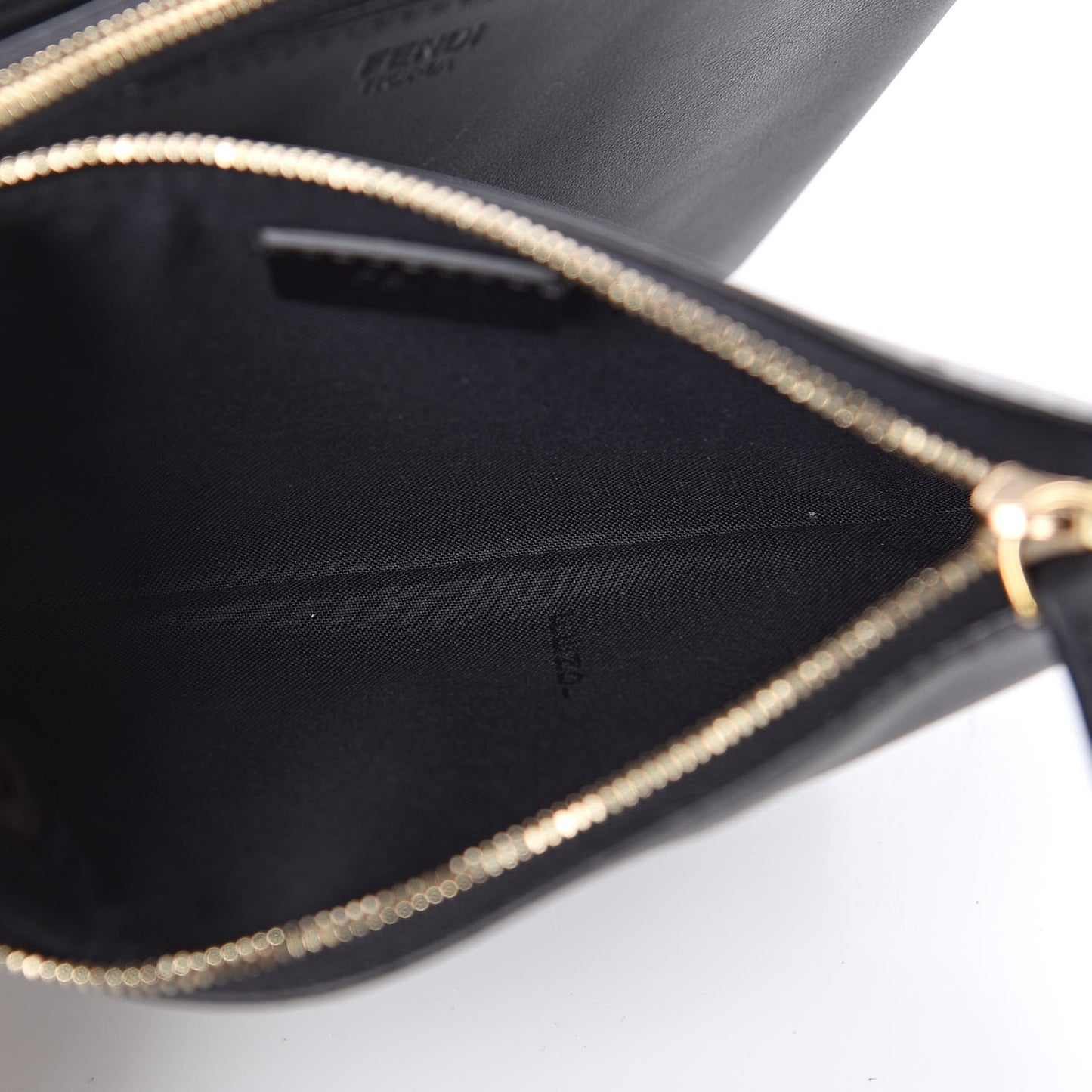 Vitello Century Opaco F is Fendi Bi-Color Triplette Pouch Set Black