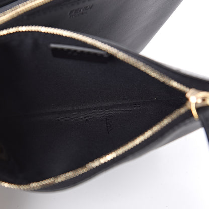 Fendi Vitello Century Opaco F is Fendi Bi-Color Triplette Pouch Set Black 7 of 10