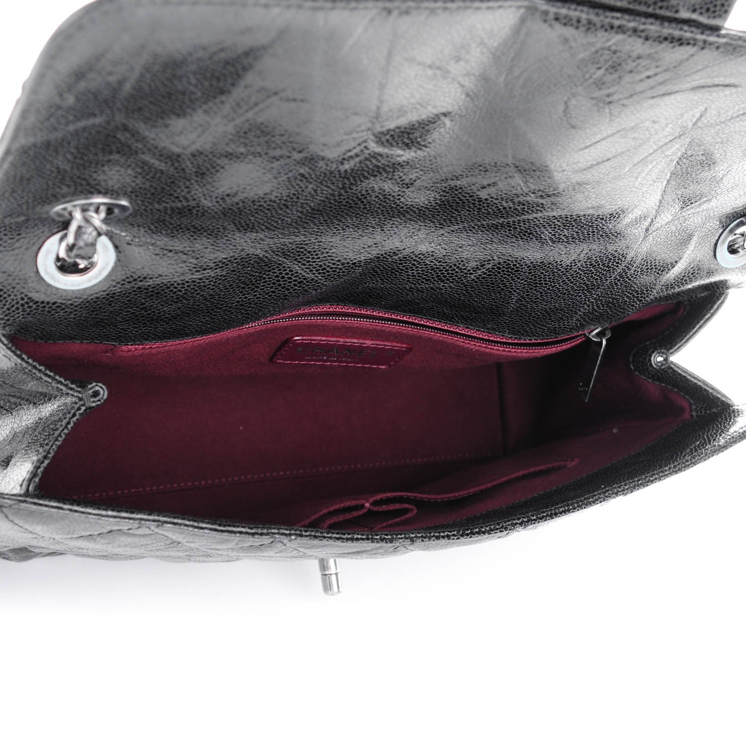 Chanel Crumpled Grained Calfskin Jumbo CC Crave Flap Black 5 of 8