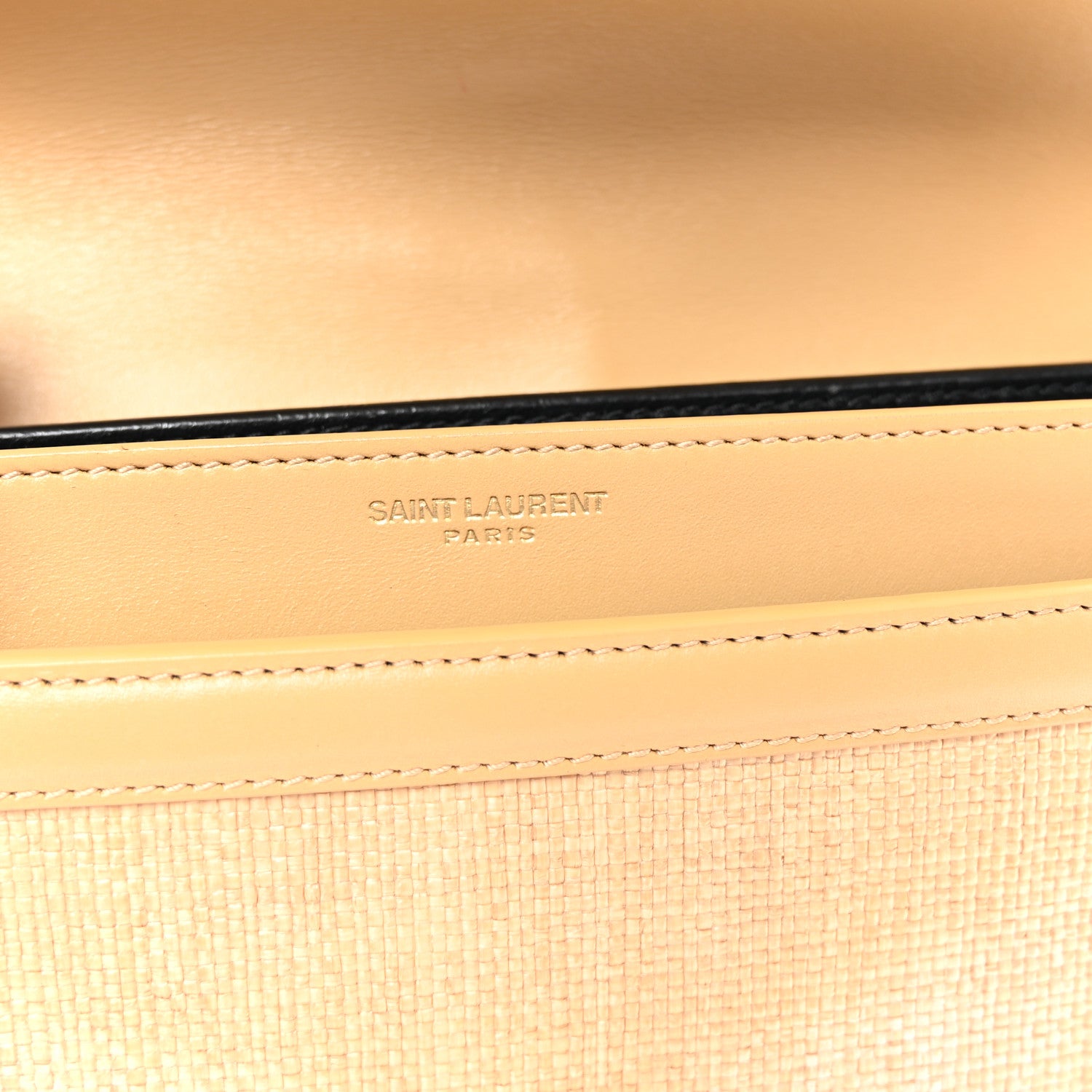 Saint Laurent Canvas Calfskin Classic Monogram Cassandra Grege Brown Gold 6 of 9