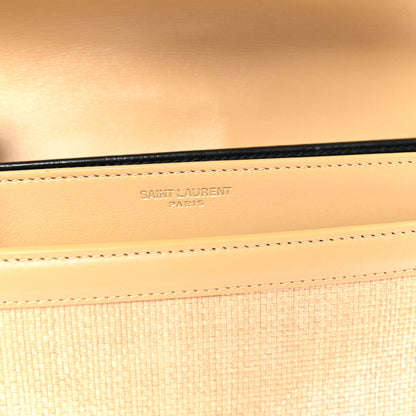 Saint Laurent Canvas Calfskin Classic Monogram Cassandra Grege Brown Gold 6 of 9