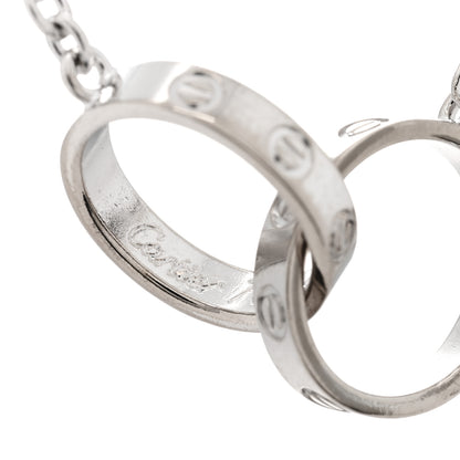 Cartier 18K White Gold Interlocking LOVE Necklace 4 of 4