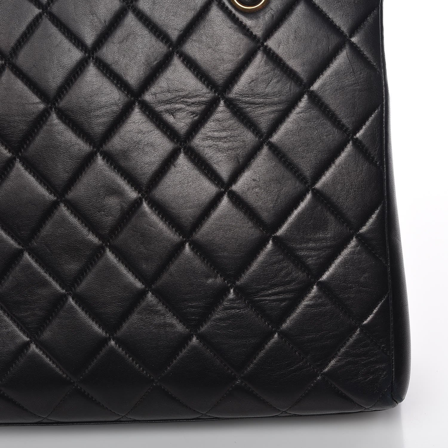 Chanel Lambskin Quilted CC Shopping Tote Black 11 of 15